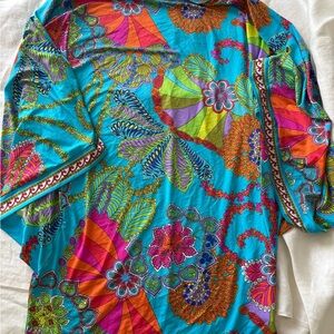 Trina Turk Colorful Floral Blouse